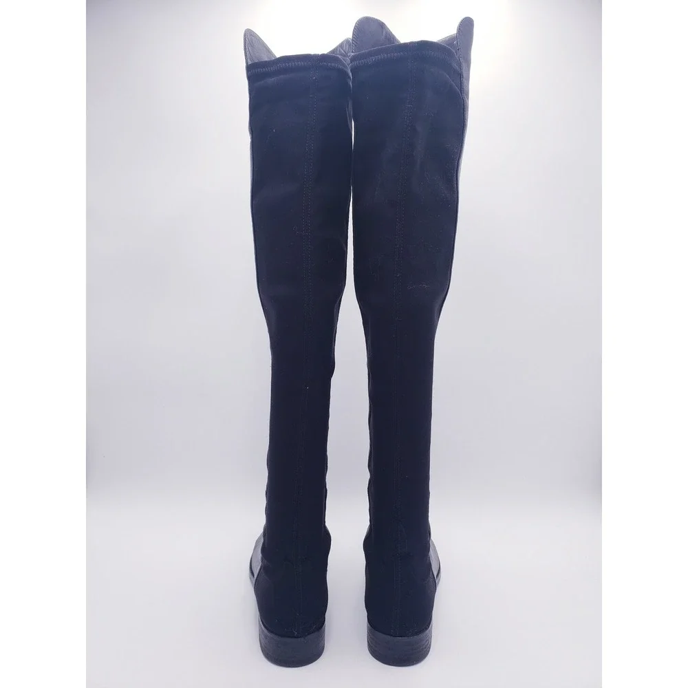 Stuart Weitzman 5050 Over the Knee Boots Black Leather Size 9.5